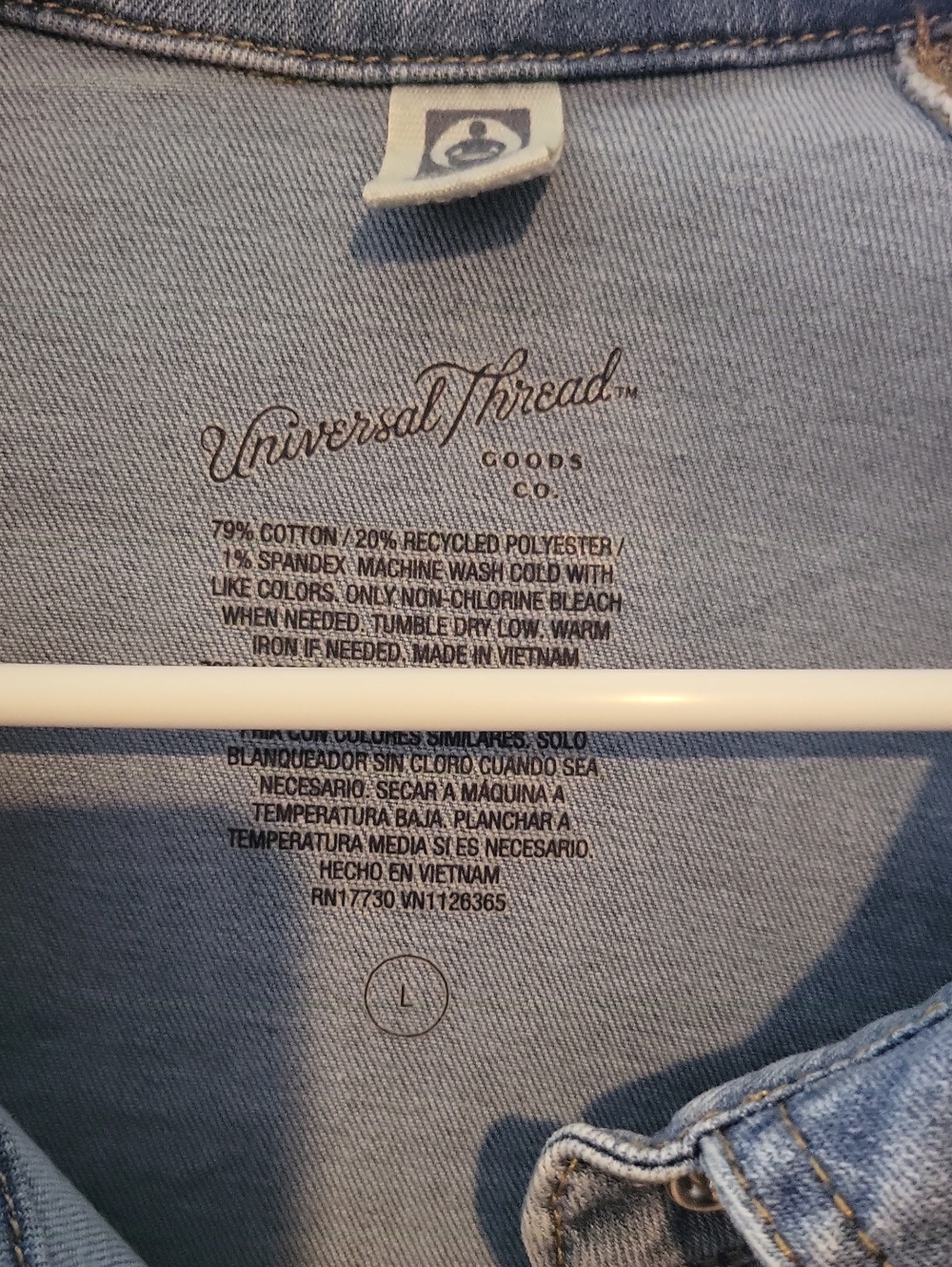 Trendy Light Washed Blue Denim Shirt Jacket - Picture 2 of 3